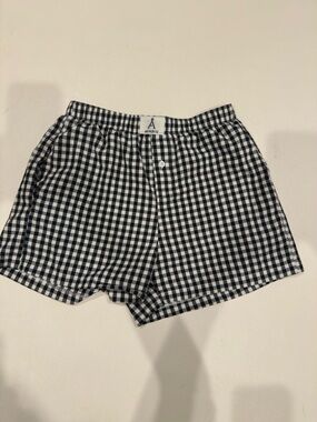 Women’s XS Black and White Gingham Shorts